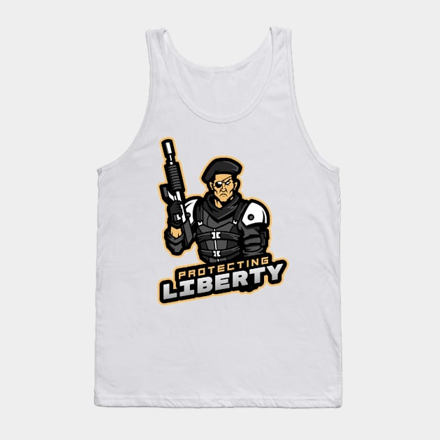 Protecting Liberty Tank Top by Mega Tee Store